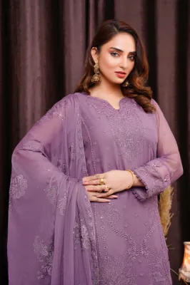 Sana Safinaz Embroidered Chiffon Suit view 1